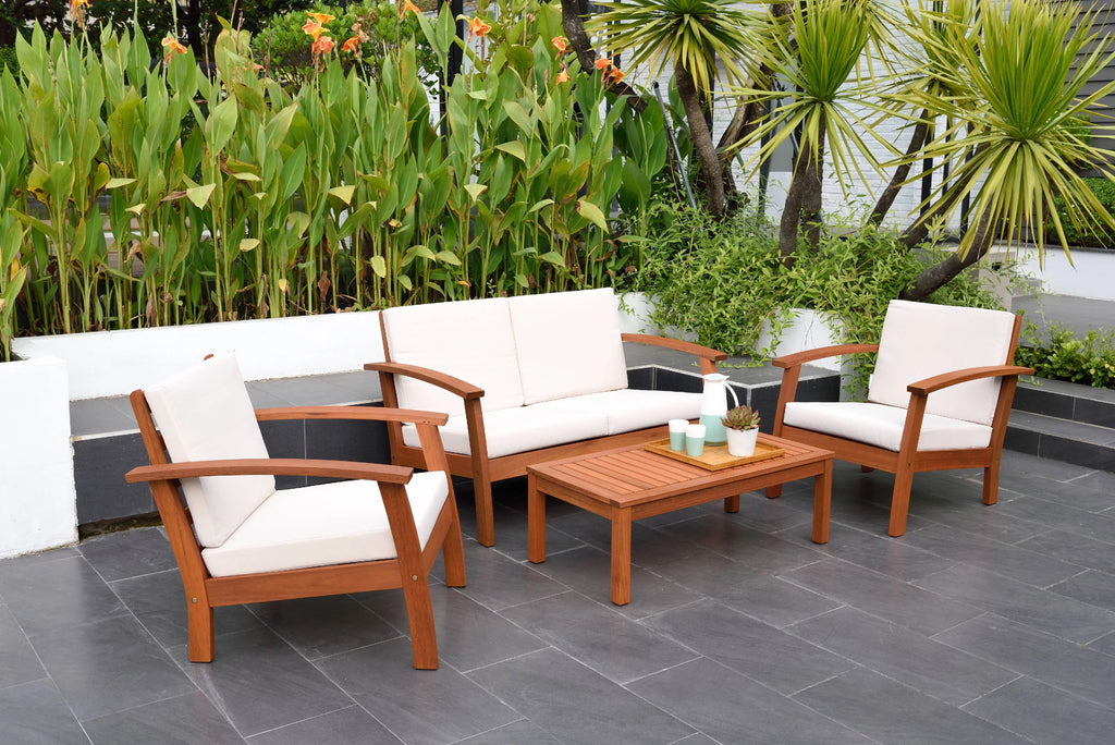4-Piece Solid Wood Patio Conversation Set M64127