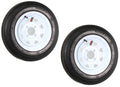 2-Pack Trailer Tire On Rim 4.80-12 12 in. Load C 4 Lug White Spoke Wheel Z58587