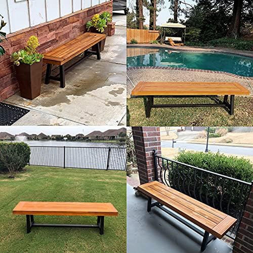 Acacia Wood Outdoor Bench I371