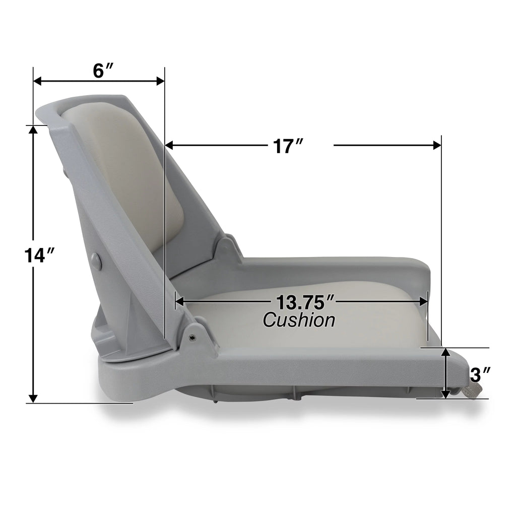Gray Folding Boat Fishing Seat J769173