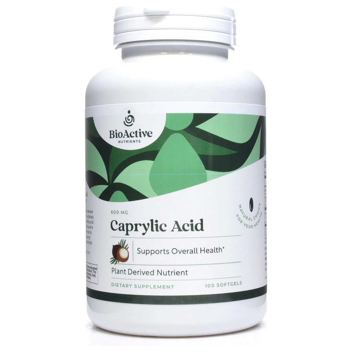Caprylic Acid 600 mg 100 softgels K5988