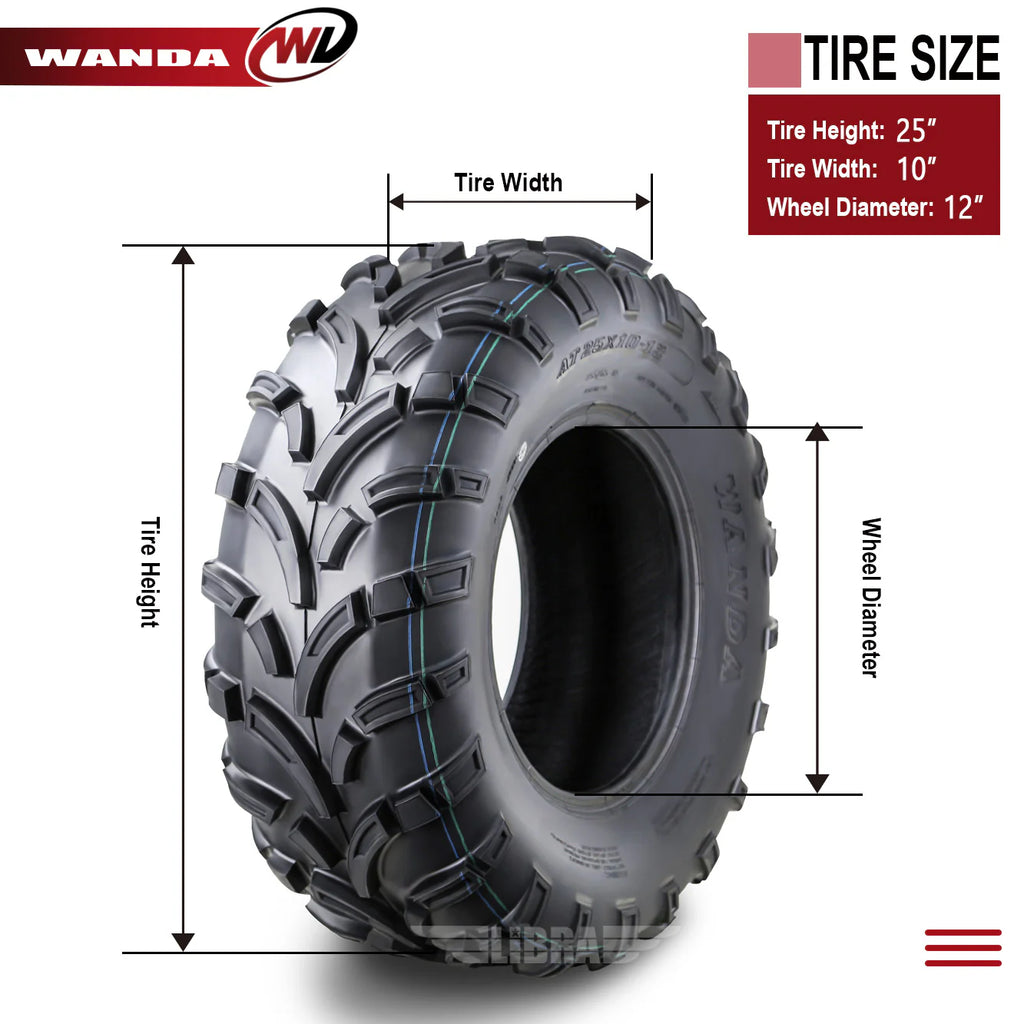 ATV/UTV Tires 25x10-12 6PR Set 2 N7321