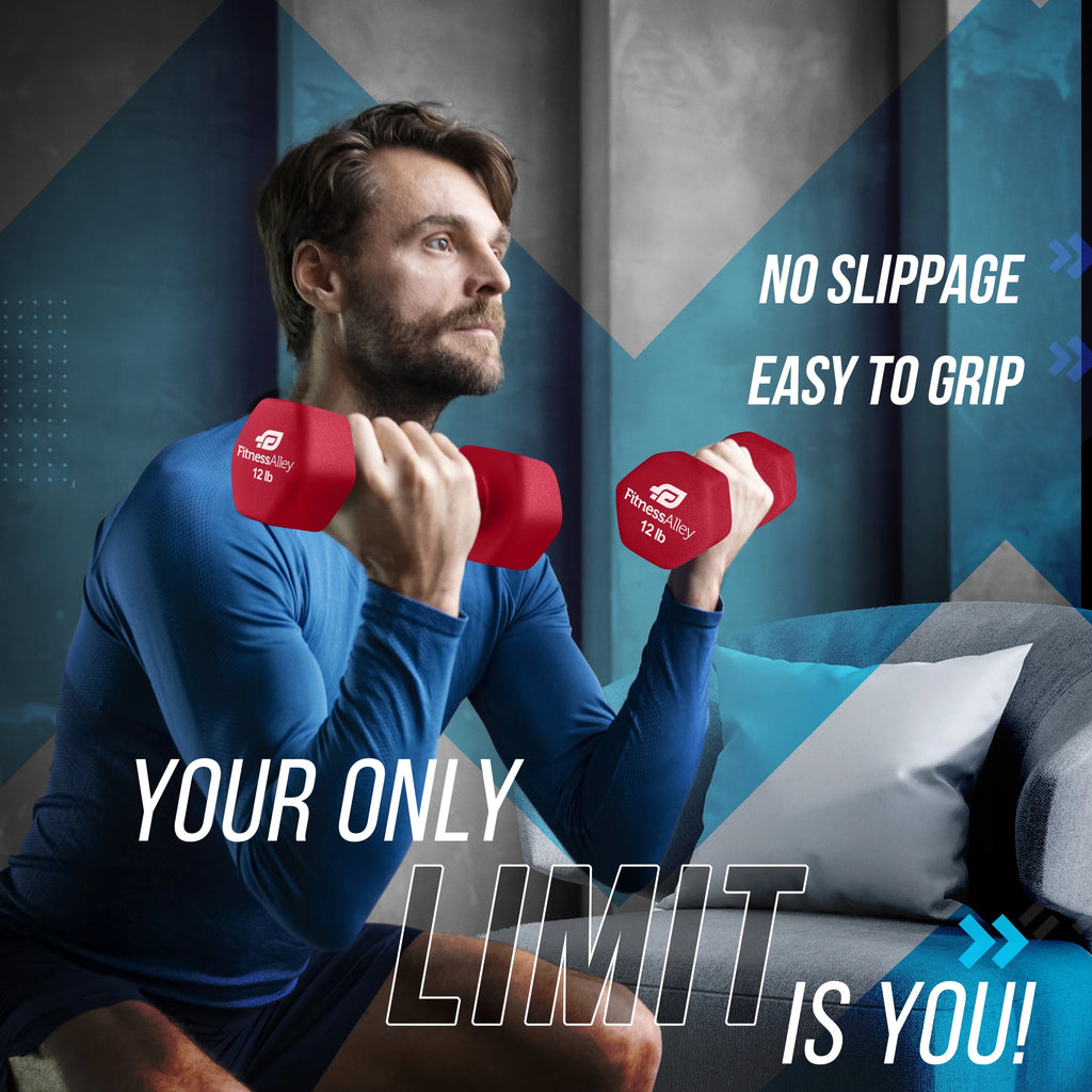 Neoprene Coated Dumbbells Set of 2 17.5 Pounds P7826
