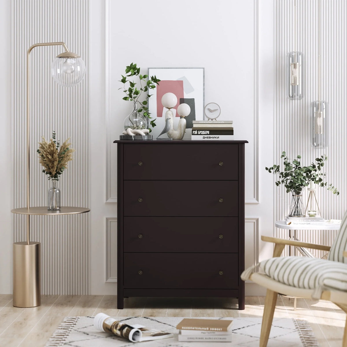 White 4 Drawer Dresser H35539