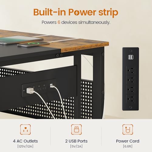 71 in Reversible L Shaped Desk with File Drawers L237