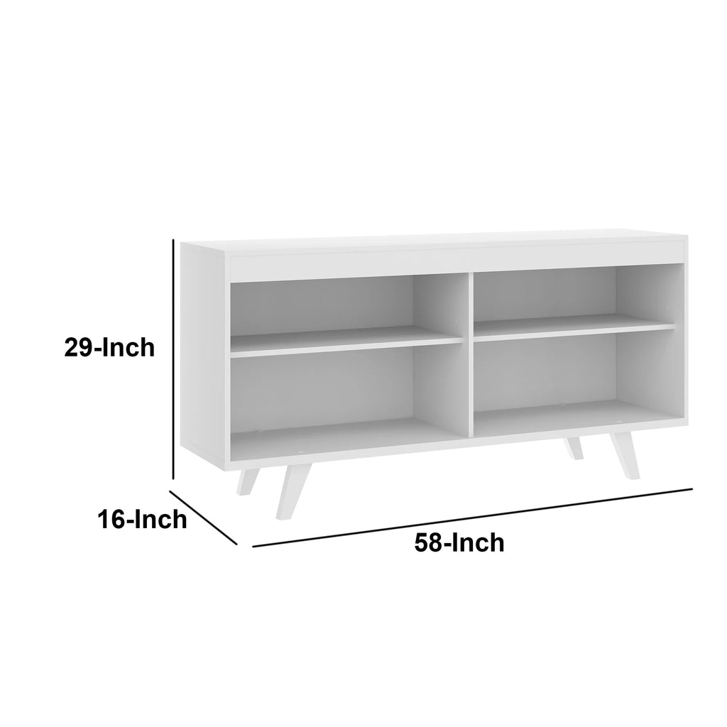 White Wood TV Media Console H349