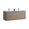 60 in. Double Sink Wall Mount Wood Bathroom Vanity A2182