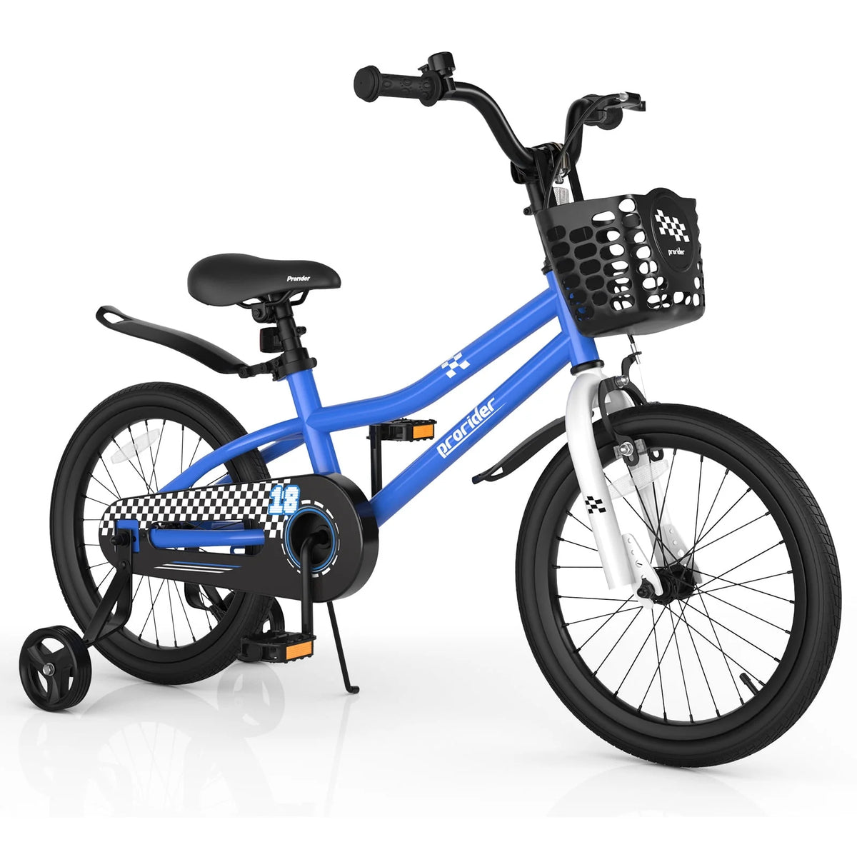 18'' Kid's Bike with Training Wheels & Basket D2661