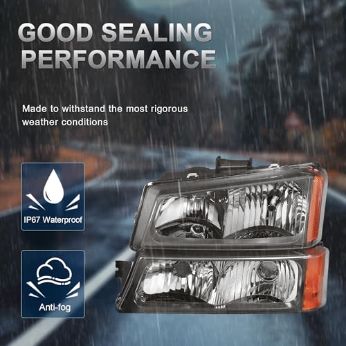Black Housing Clear Lens Headlight Assembly S632448