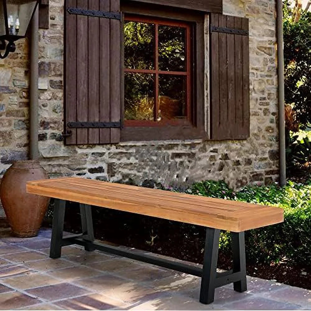 Acacia Wood Outdoor Bench I371