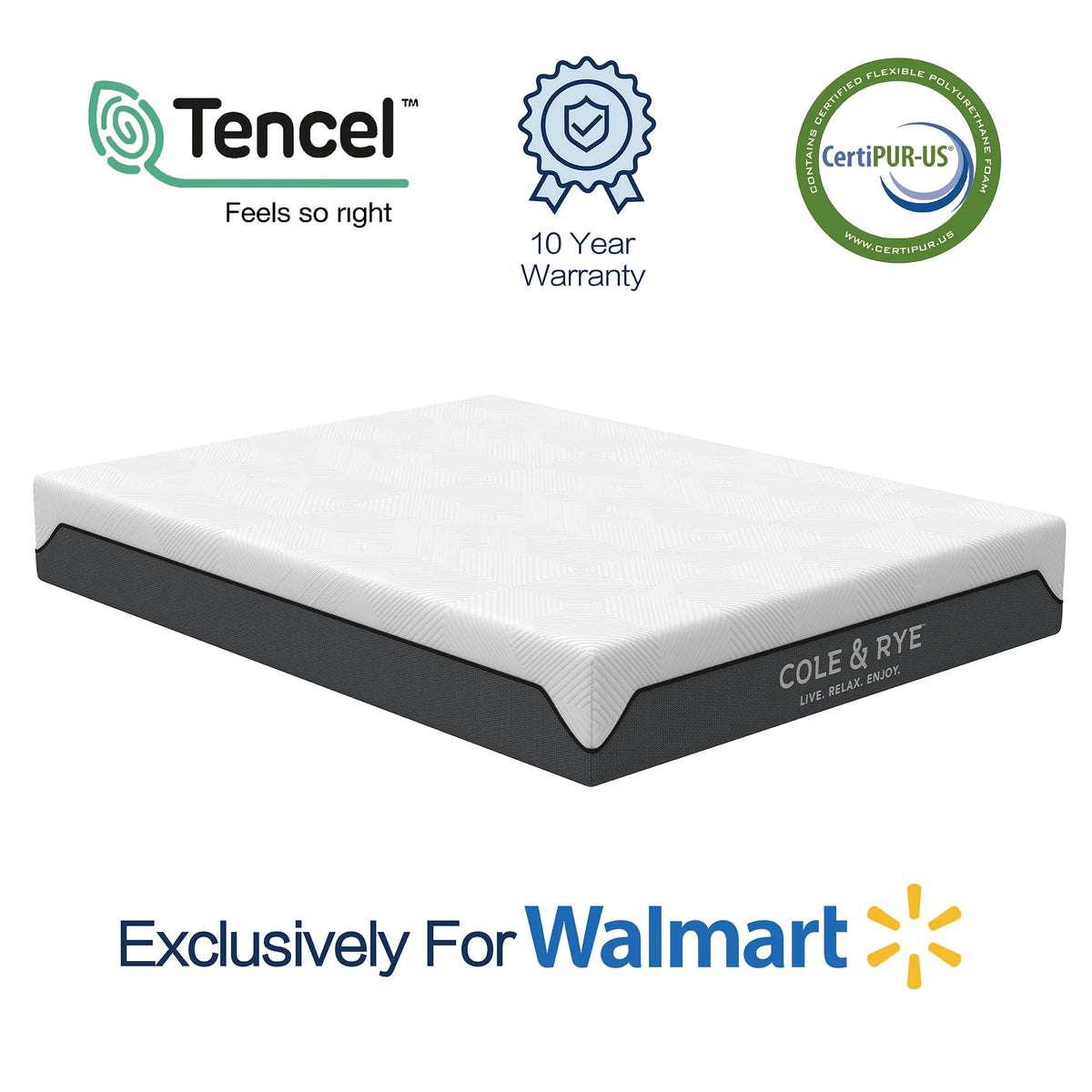 Queen Medium Firm Gel Memory Foam Spring Mattress S145957