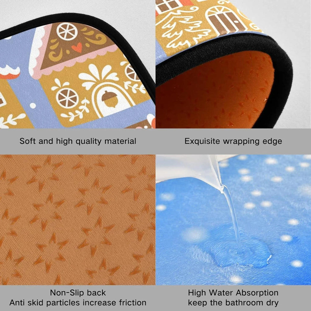 Christmas Cookies Kitchen Mats Set of 2 Non Slip Comfort Mat D3805