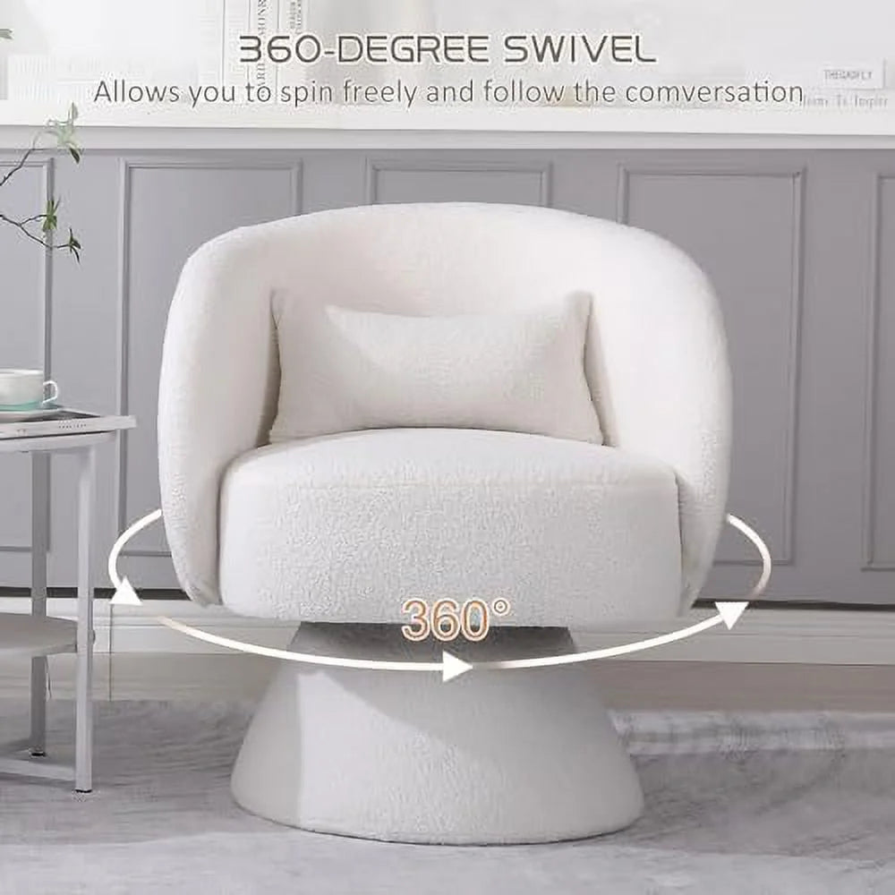 Linen Upholstered Swivel Accent Chair Set of 2 T321