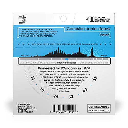 Phosphor Bronze Acoustic Guitar Strings 12-53 Light 3-Pack P967591