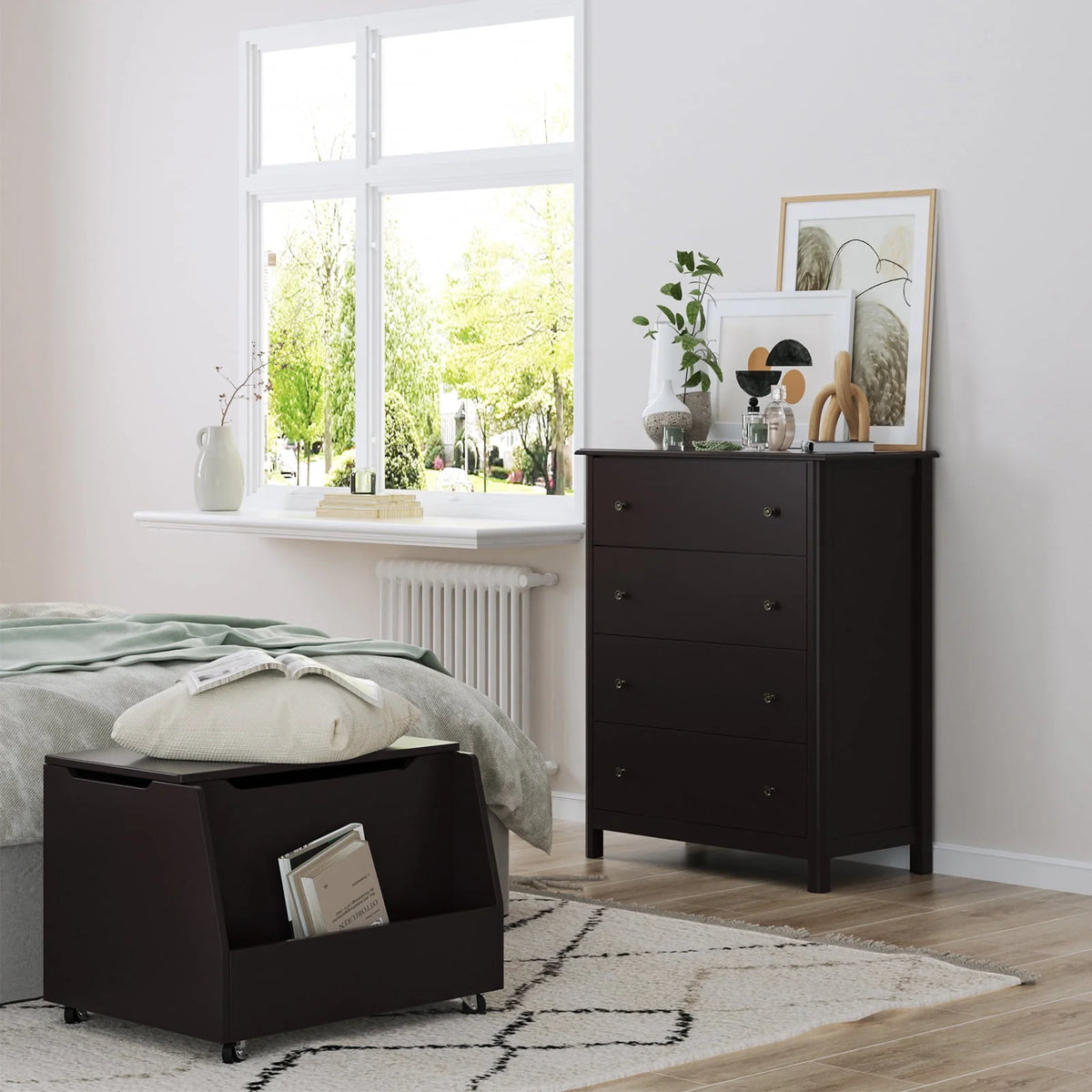 White 4 Drawer Dresser H35539