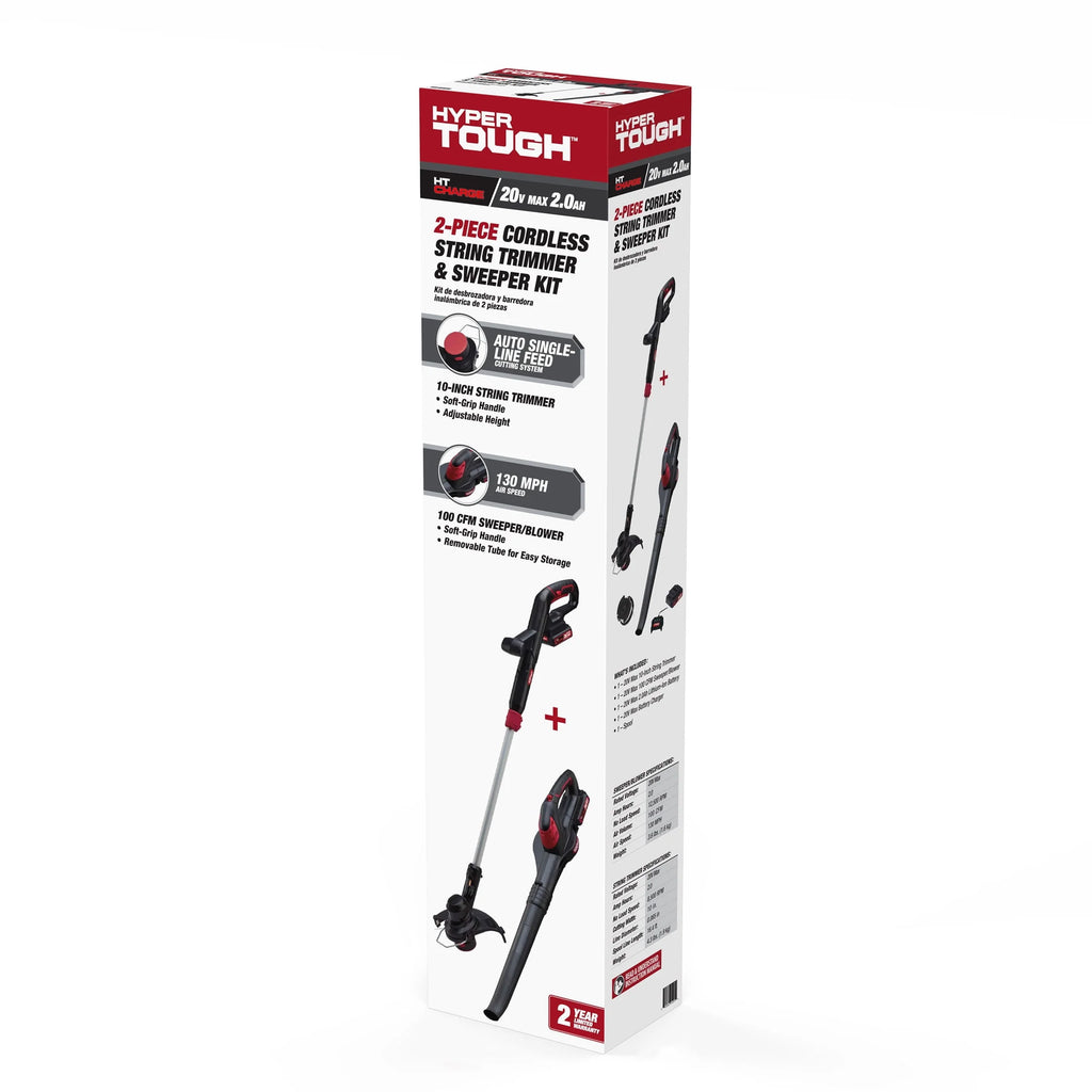 20V Max Cordless Combo Kit, String Trimmer & Sweeper V8010