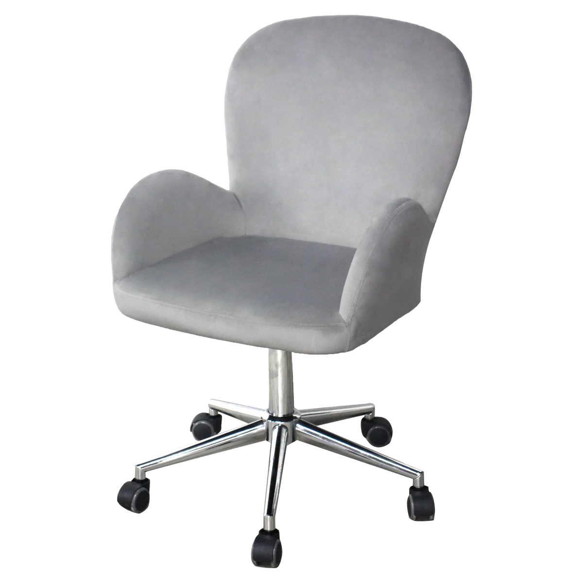 Pink Velvet Swivel Makeup Chair I9470