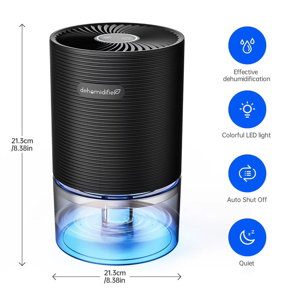 Small Dehumidifier 27oz with Auto-off Black Y8314