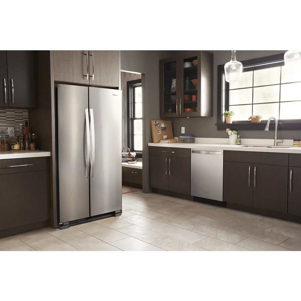 36 Wide 25.1 Cu. Ft. Side By Side Refrigerator - Stainless Steel I9054