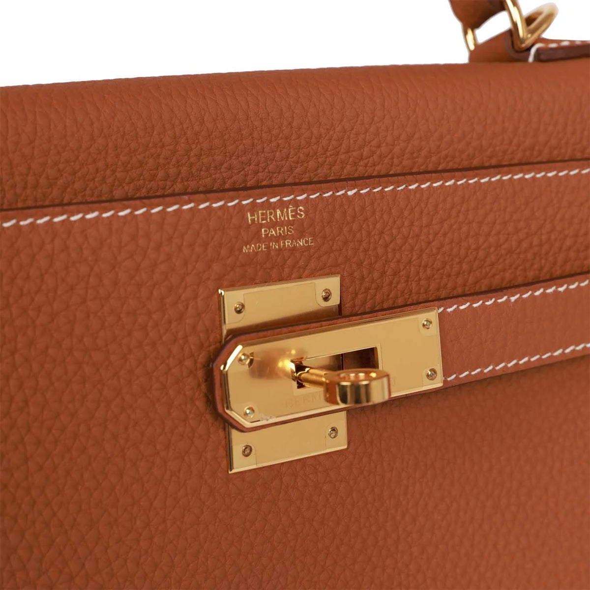 Pre-owned 28 Gold Togo Handbag L813505