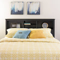 Black Full / Queen Bookcase Headboard Z412
