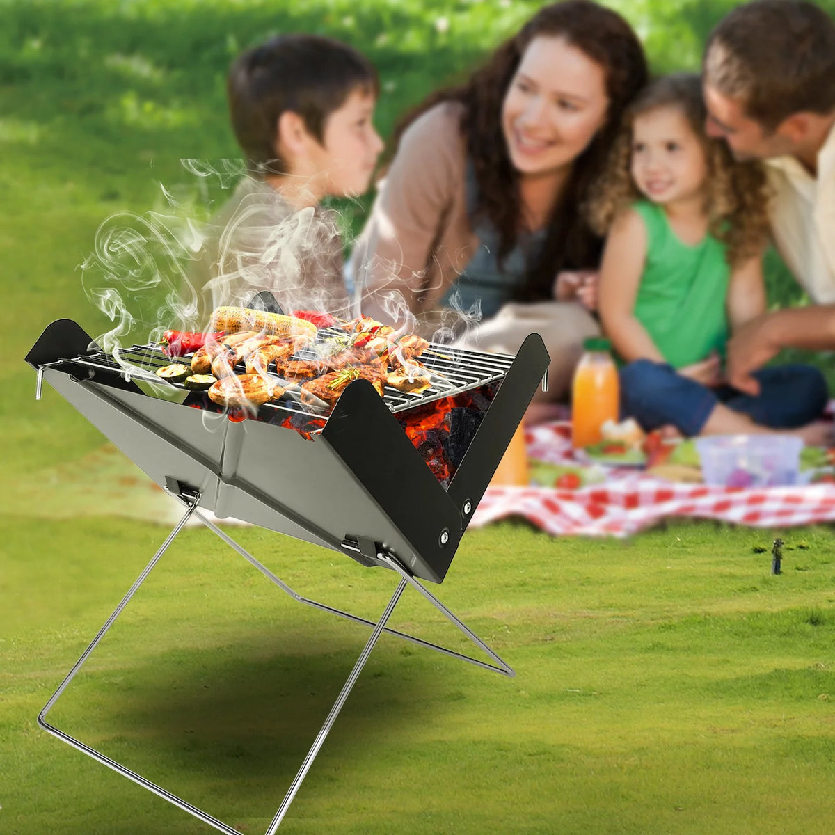Foldable Mini Stainless Steel BBQ Grill L791