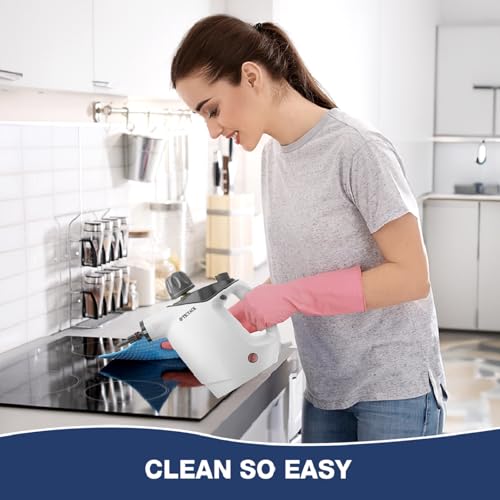 Handheld Steam Cleaner with 16 PCS Accessory & Safety Lock, 500ML White J79460